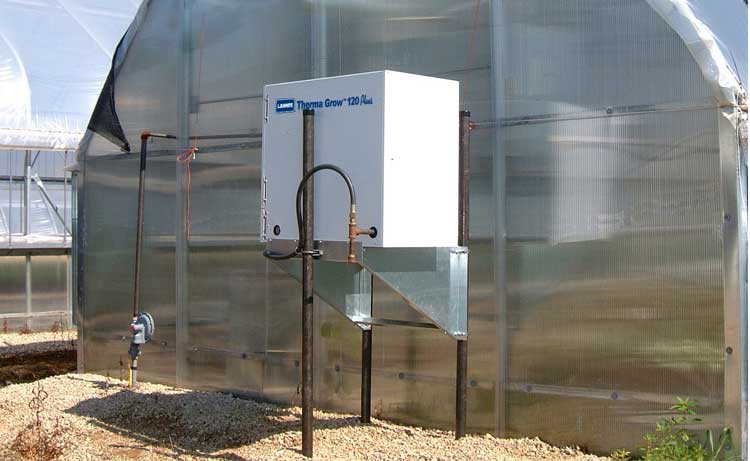 Therma Grow forced air heater used for a greenhouse facility.